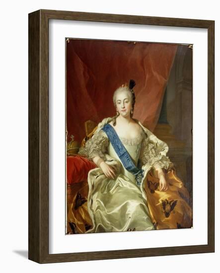 Portrait of Empress Elisabeth Petrovna, 1760-Carle van Loo-Framed Giclee Print