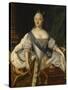 Portrait of Empress Elisabeth-Louis Caravaque-Stretched Canvas