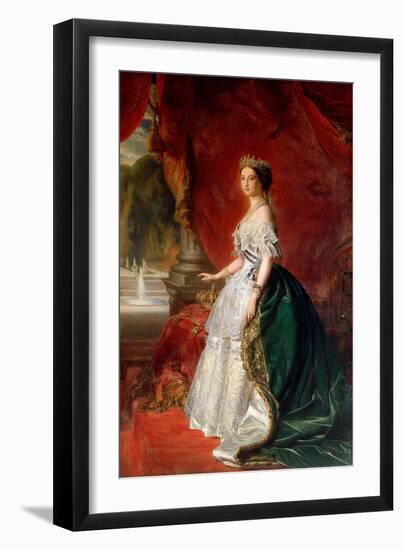 Portrait of Empress Eugenie of France Wife of Napoleon III-null-Framed Giclee Print