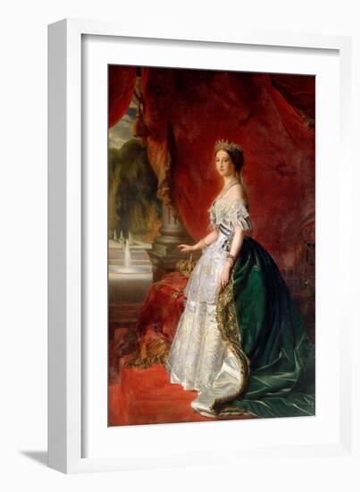 Portrait of Empress Eugenie of France Wife of Napoleon III-null-Framed Giclee Print