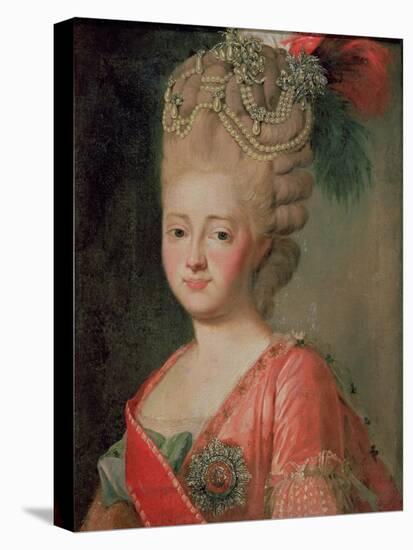 Portrait of Empress Maria Fyodorina, 1770s-Alexander Roslin-Stretched Canvas