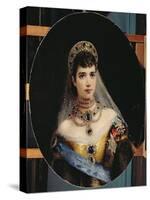Portrait of Empress Maria Fyodorovna (1847-1928) Dagmar of Denmark-Konstantin Egorovich Makovsky-Stretched Canvas