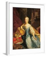 Portrait of Empress Maria Theresa, 1749-Johann-Gottfried Auerbach-Framed Giclee Print