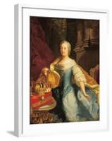 Portrait of Empress Maria Theresa, 1749-Johann-Gottfried Auerbach-Framed Giclee Print