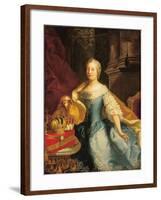 Portrait of Empress Maria Theresa, 1749-Johann-Gottfried Auerbach-Framed Giclee Print