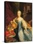 Portrait of Empress Maria Theresa, 1749-Johann-Gottfried Auerbach-Stretched Canvas