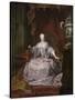 Portrait of Empress Maria Theresia of Austria (1717-178), 1750s-Matthias de Visch-Stretched Canvas