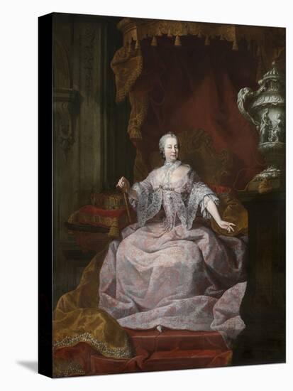 Portrait of Empress Maria Theresia of Austria (1717-178), 1750s-Matthias de Visch-Stretched Canvas