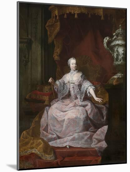 Portrait of Empress Maria Theresia of Austria (1717-178), 1750s-Matthias de Visch-Mounted Giclee Print