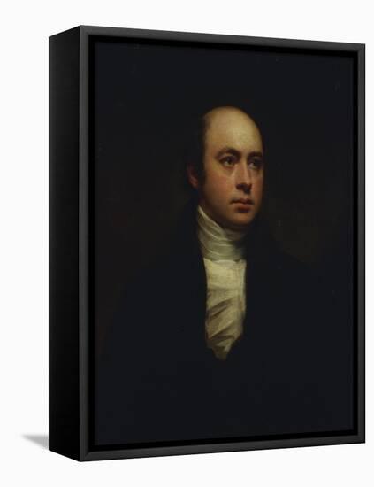 Portrait of English Sculptor, Sir Francis Chantrey (1781-1841), in a Dark Jacket and White Cravat-Sir Henry Raeburn-Framed Stretched Canvas