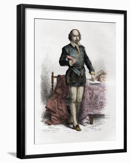 Portrait of English Writer William Shakespeare-Stefano Bianchetti-Framed Giclee Print