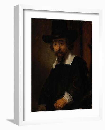 Portrait of Ephraim Bueno-Rembrandt van Rijn-Framed Giclee Print