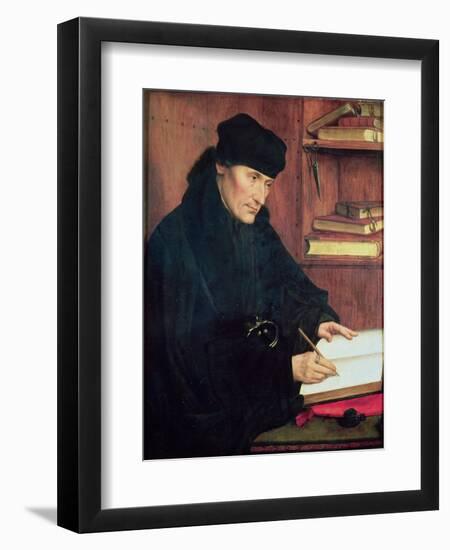 Portrait of Erasmus of Rotterdam (1466-1536)-Quentin Metsys-Framed Giclee Print