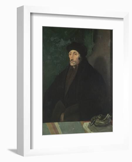 Portrait of Erasmus of Rotterdam, c.1530-Hans Holbein the Younger-Framed Giclee Print