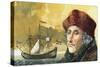 Portrait of Erasmus of Rotterdam (Rotterdam, 1469-Basel, 1536), Dutch Humanist and Theologian-null-Stretched Canvas