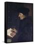 Portrait of Erasmus-Hans Holbein the Younger-Framed Stretched Canvas