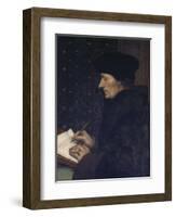 Portrait of Erasmus-Hans Holbein the Younger-Framed Giclee Print