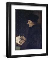 Portrait of Erasmus-Hans Holbein the Younger-Framed Giclee Print