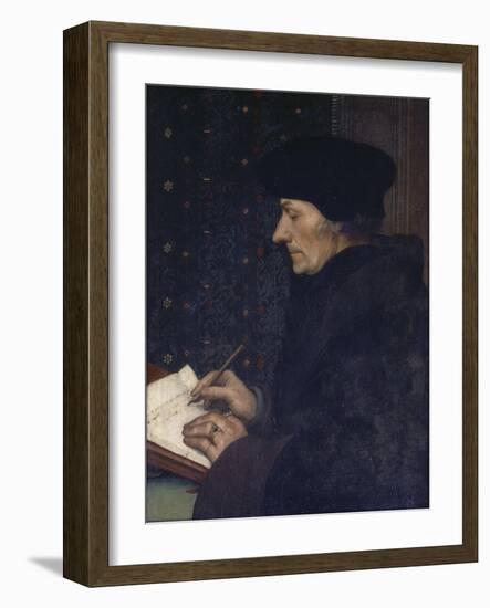 Portrait of Erasmus-Hans Holbein the Younger-Framed Giclee Print