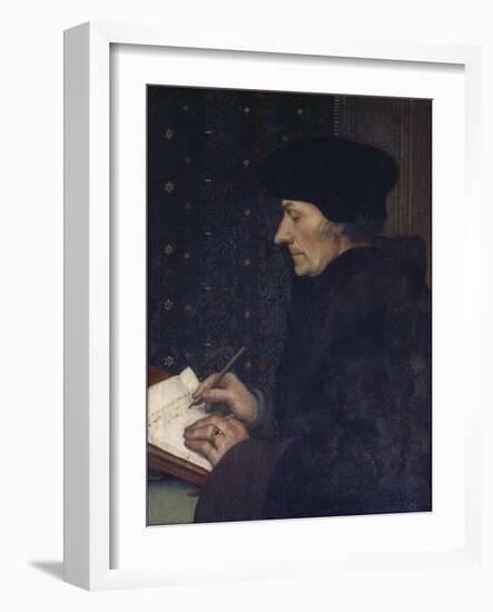 Portrait of Erasmus-Hans Holbein the Younger-Framed Giclee Print