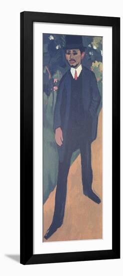 Portrait of Erich Heckel (1883-1970) 1911 (Oil on Canvas)-Ernst Ludwig Kirchner-Framed Premium Giclee Print