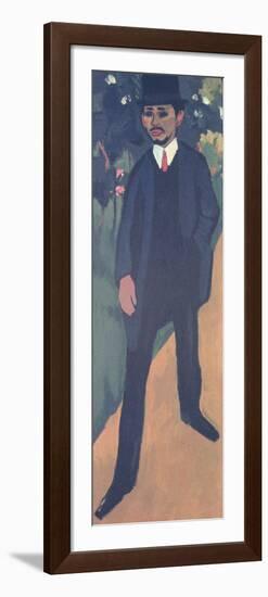 Portrait of Erich Heckel (1883-1970) 1911 (Oil on Canvas)-Ernst Ludwig Kirchner-Framed Giclee Print