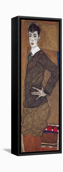 Portrait of Erich Lederer, 1912-13-Egon Schiele-Framed Stretched Canvas