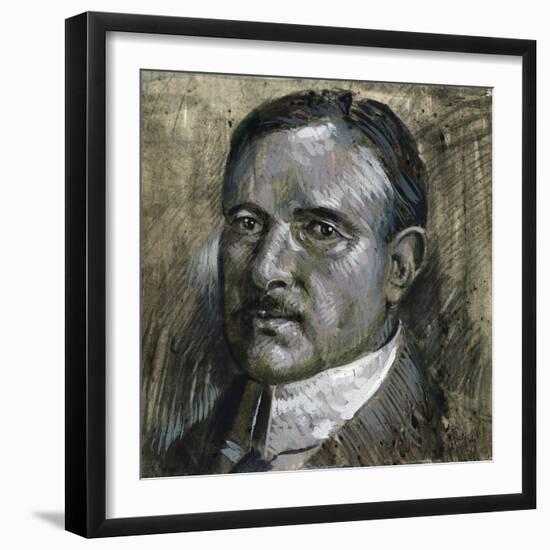 Portrait of Erik Axel Karlfeldt (Avesta 1864-Stockholm-null-Framed Giclee Print