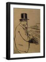 Portrait of Erik Satie (1866-192), Playing the Harmonium-Santiago Rusiñol-Framed Giclee Print