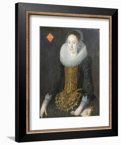 Portrait of Eritia Aukje Hoppers, Nee De Blocq, 1622-Jan De Salle-Framed Giclee Print