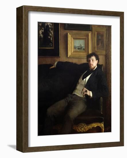 Portrait of Ernest Duez (1843-96) 1876-Paul Mathey-Framed Giclee Print