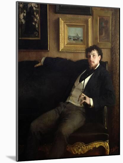 Portrait of Ernest Duez (1843-96) 1876-Paul Mathey-Mounted Giclee Print