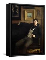 Portrait of Ernest Duez (1843-96) 1876-Paul Mathey-Framed Stretched Canvas