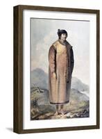 Portrait of Eskimo Woman, Engraving from Description of Captain James Cook's Last Voyage-null-Framed Giclee Print