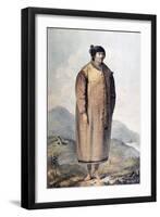 Portrait of Eskimo Woman, Engraving from Description of Captain James Cook's Last Voyage-null-Framed Giclee Print