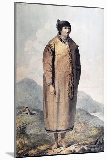 Portrait of Eskimo Woman, Engraving from Description of Captain James Cook's Last Voyage-null-Mounted Giclee Print