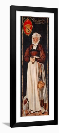 Portrait of Eslbeth Lochmann, wife of Jacob Schwytzer, 1564-Tobias Stimmer-Framed Premium Giclee Print