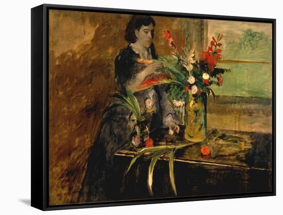 Portrait of Estelle Musson Degas, 1872-Edgar Degas-Framed Stretched Canvas