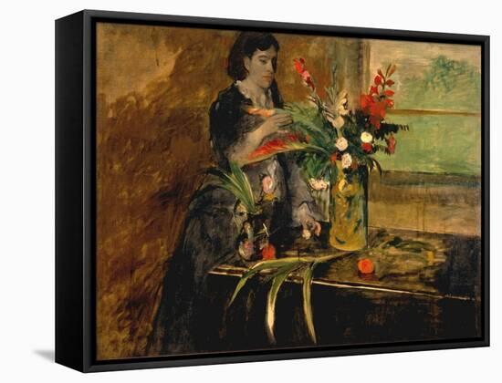 Portrait of Estelle Musson Degas, 1872-Edgar Degas-Framed Stretched Canvas