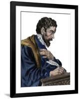 Portrait of Etienne Jodelle (1532-1573), French dramatist and poet-French School-Framed Giclee Print