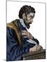 Portrait of Etienne Jodelle (1532-1573), French dramatist and poet-French School-Mounted Giclee Print