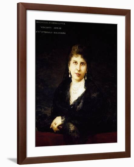 Portrait of Eugenia Attendolo Bolognini Litta Visconti Arese-null-Framed Giclee Print