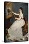 Portrait of Eva Gonzales (1849-83) 1870-Edouard Manet-Framed Stretched Canvas