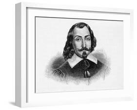 Portrait of Explorer Samuel De Champlain-null-Framed Giclee Print