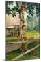 Portrait of Faase, the Taupo, or Official Virgin, of Fagaloa Bay, and Her Duenna, Samoa.-John La Farge-Mounted Poster