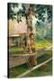 Portrait of Faase, the Taupo, or Official Virgin, of Fagaloa Bay, and Her Duenna, Samoa.-John La Farge-Stretched Canvas