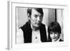 Portrait of Fabrizio De Andre with Son Cristiano-null-Framed Photographic Print