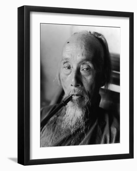 Portrait of Fang Ta Chi, Szechuanese Farmer and Patriarch-Carl Mydans-Framed Photographic Print