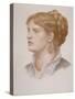 Portrait of Fanny Cornforth (1824-1906), 1874 (Coloured Chalk on Paper)-Dante Gabriel Charles Rossetti-Stretched Canvas