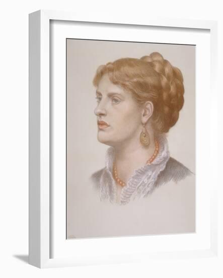 Portrait of Fanny Cornforth (1824-1906), 1874 (Coloured Chalk on Paper)-Dante Gabriel Charles Rossetti-Framed Giclee Print